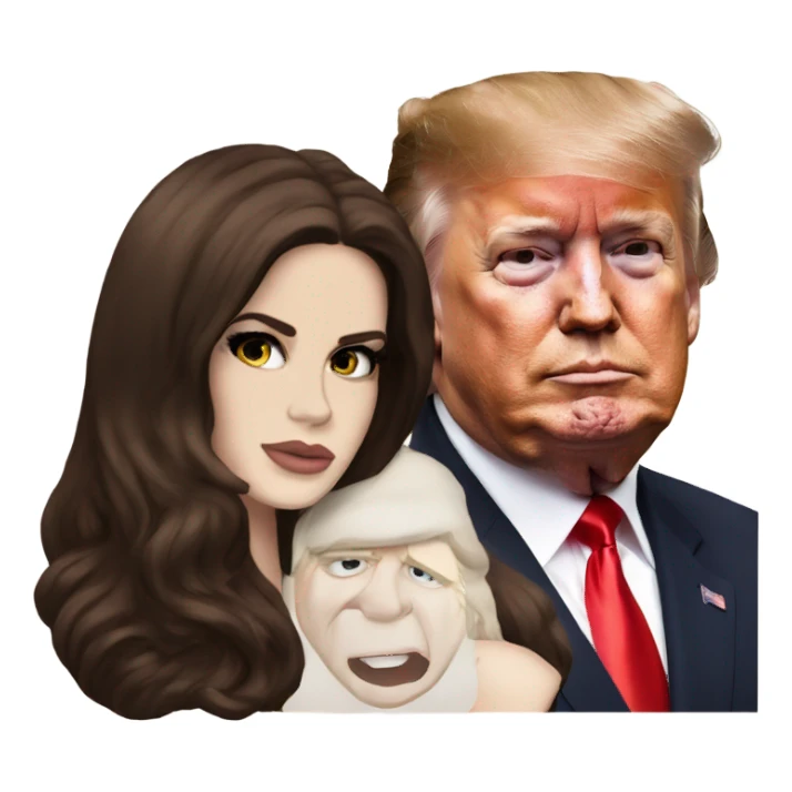Lana del Rey and Donald trump sticker
