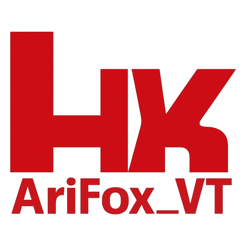 the H&K logo, except the letters say "AriFox_VT" sticker