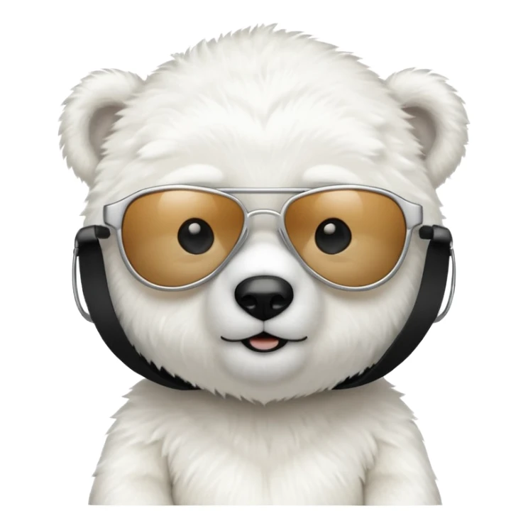 baby Polar bear with sun glasses sticker