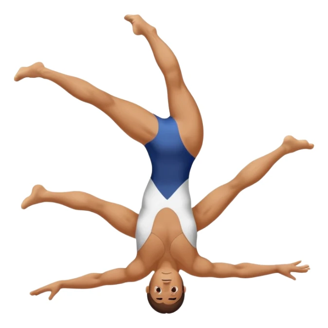 person doing gymnastics acrobatics with aerial flip sticker