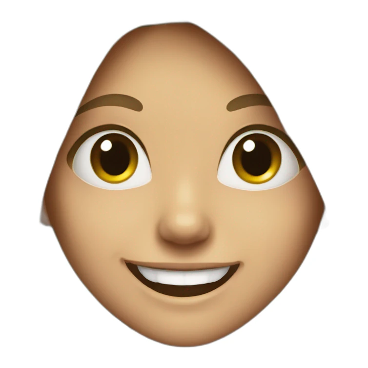 Girl with long hair and big smile sticker