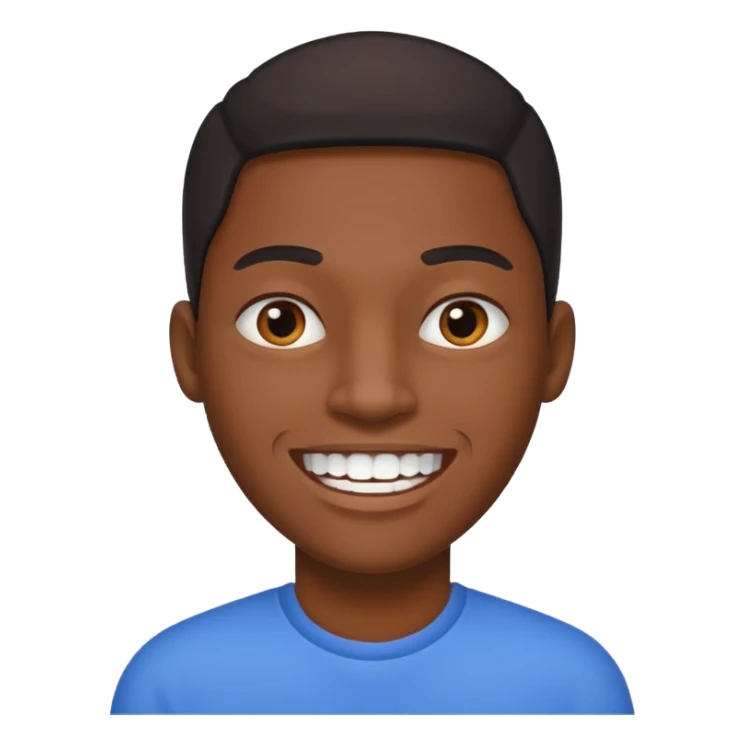 Um rost preto com um sorriso branco sem emoção sticker