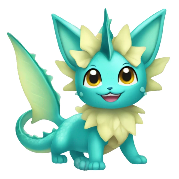 Kawaii Vaporeon full body sticker