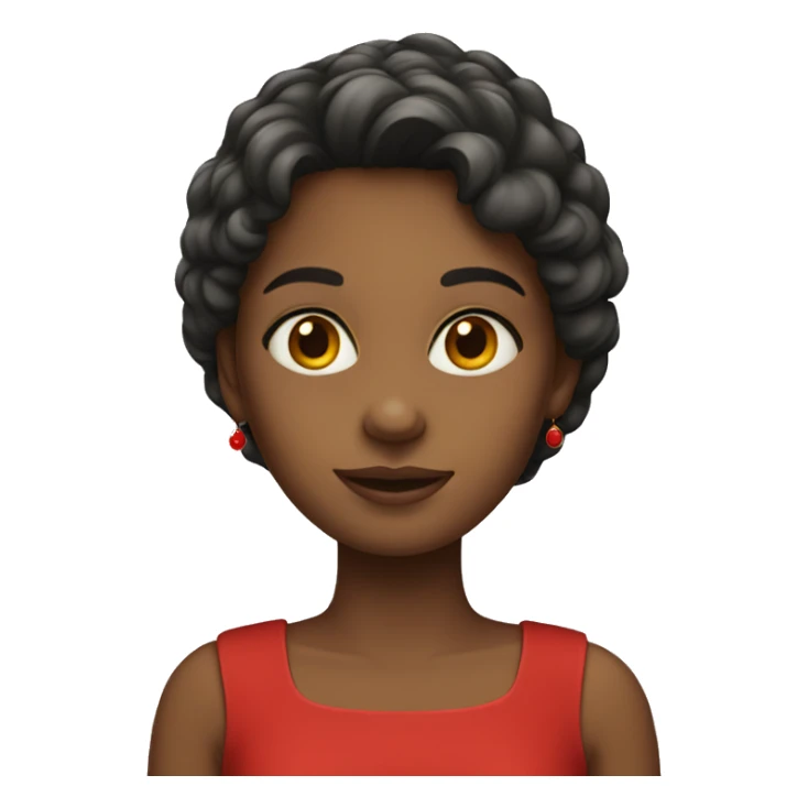 Girl in a red dress  sticker