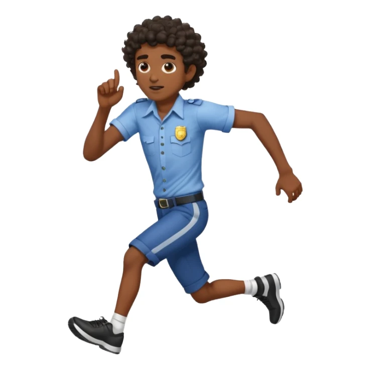 Make a dirt Indian with a shirt fro curly hair getting chased by the cops. Make the Indian skinny too sticker