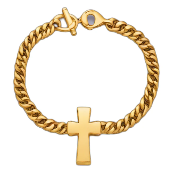 Bracelet with a cross in the middle sticker