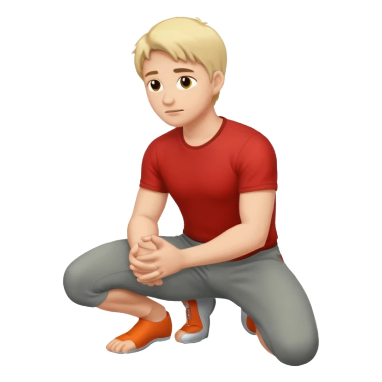 1 man are kneeling sticker