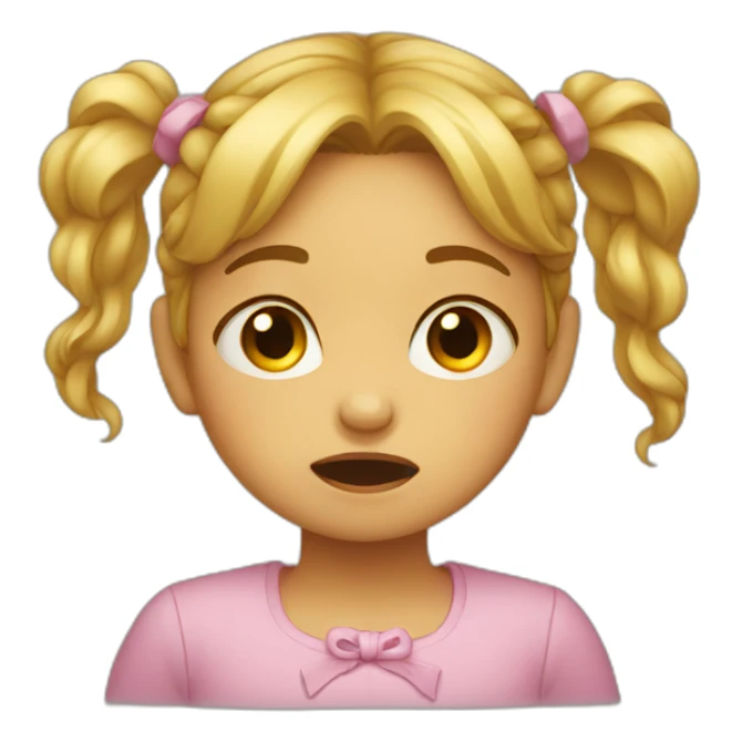 Little girl crying sticker