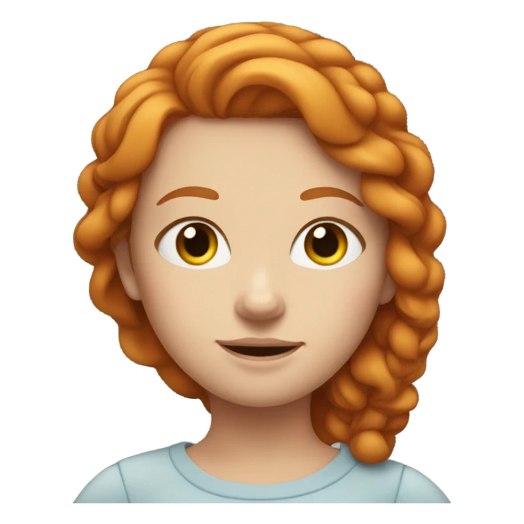 Ginger hair girl with blue eyes curvy sticker