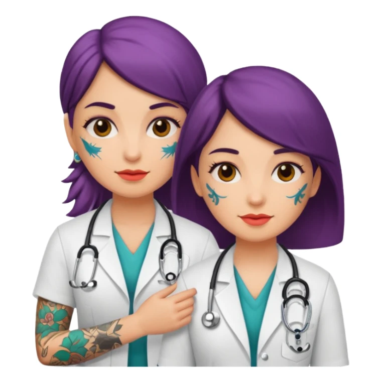 tattooed doctor girl sticker