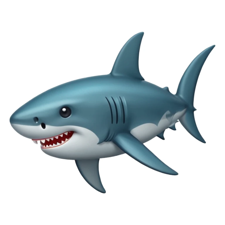 Un tiburón pero negro sticker