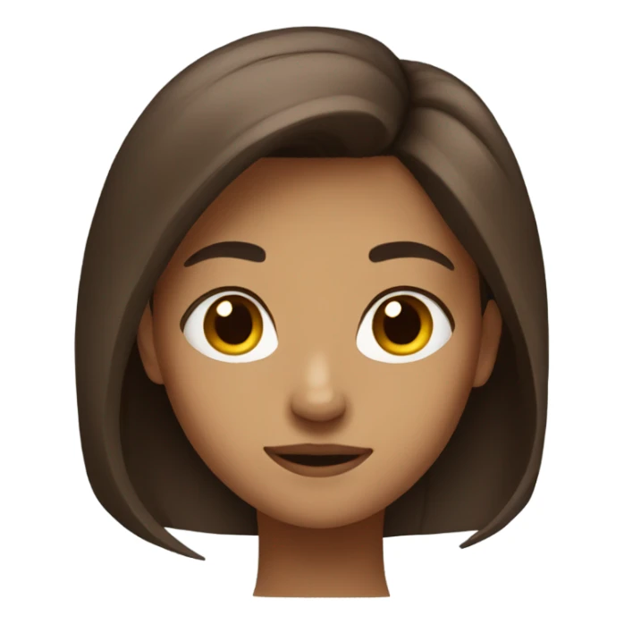 Strong brown hair girl sticker