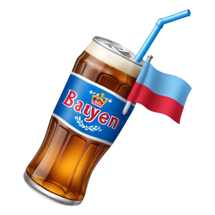 Dose Bayern weiß blau mit Aufschrift Bayern Cola sticker
