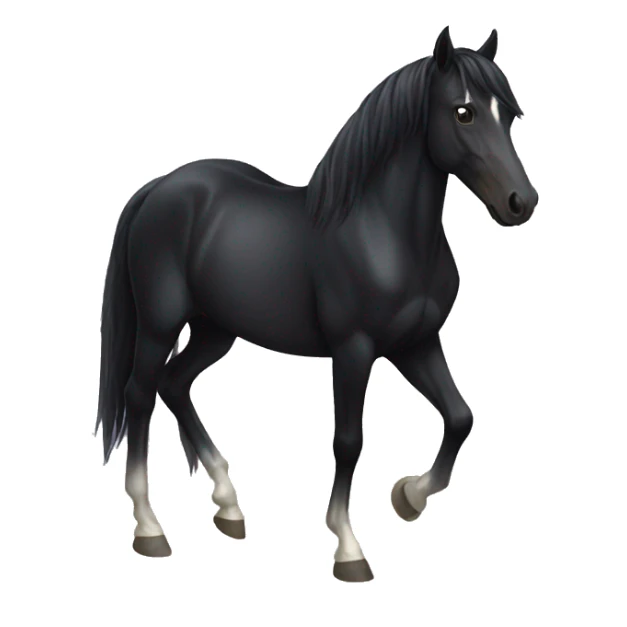 Black horse sticker