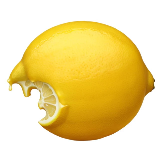 The leftovers of a lemon after squeezing it sticker