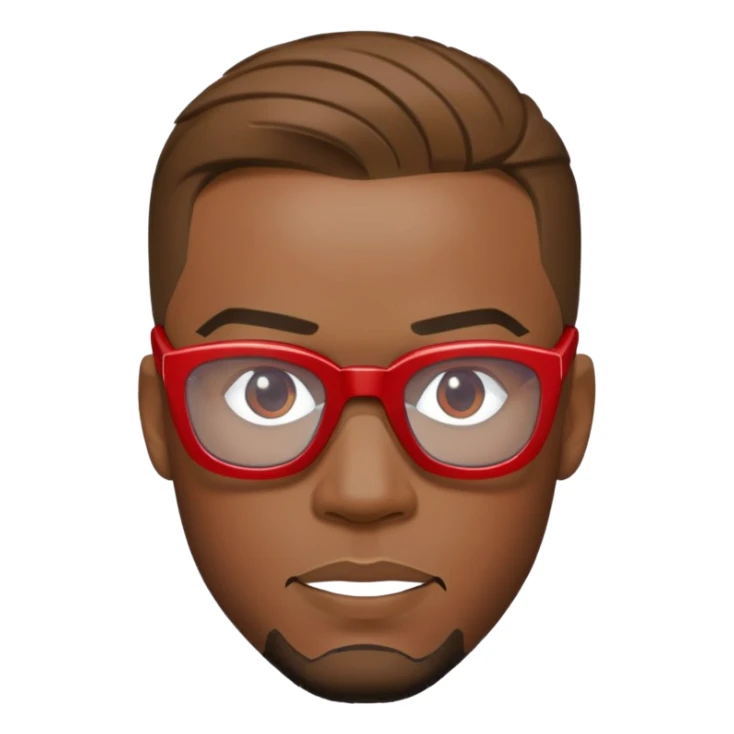 sam wilson, red frame white glasses from  from captain america: civil war sticker