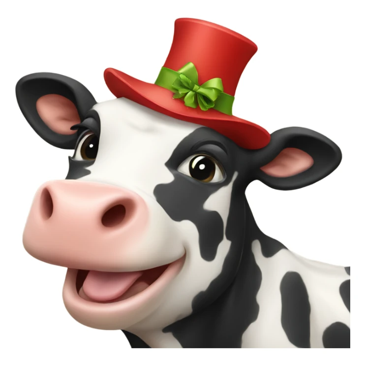 Happy new year with cow sticker
