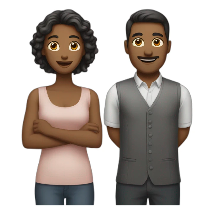 two men one women sticker