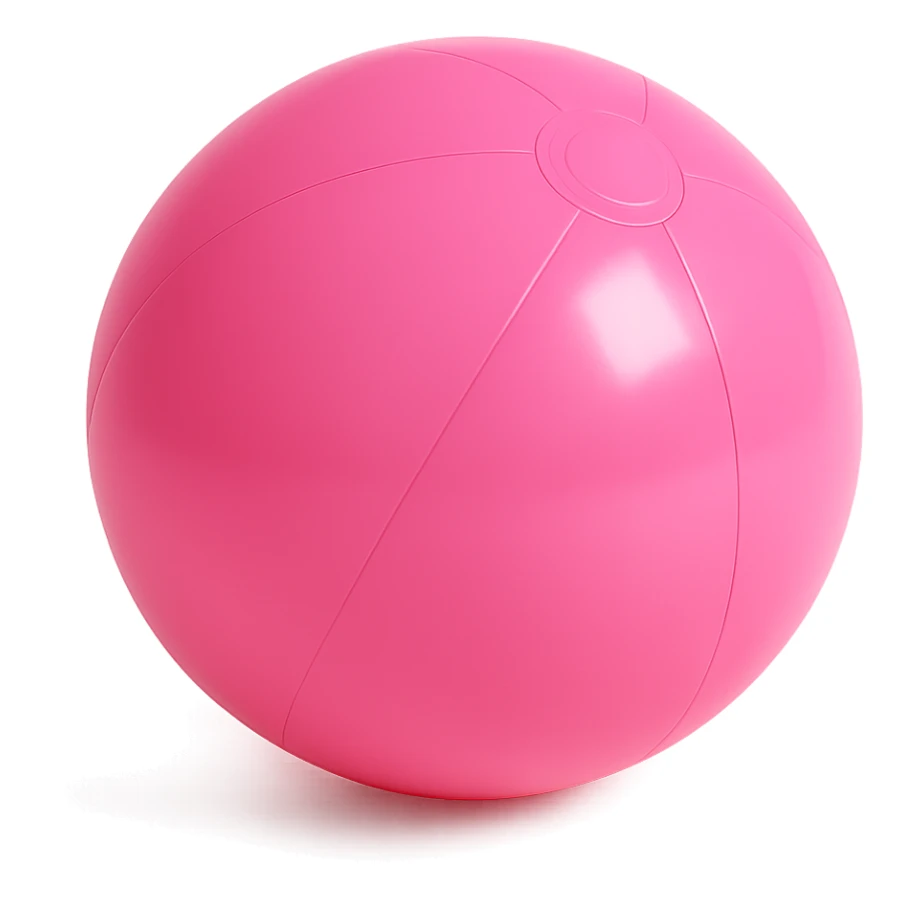 pink beach ball, no background sticker