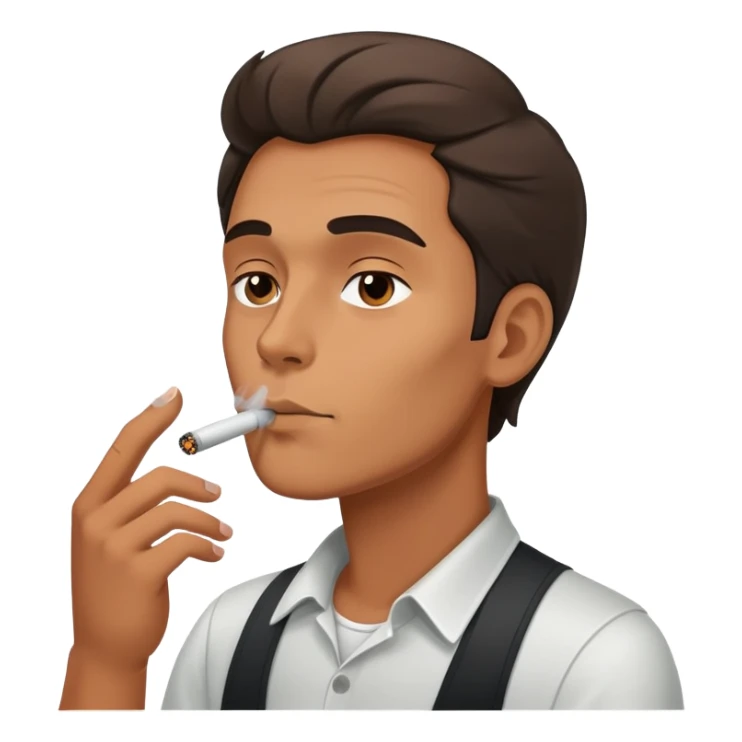 Man smoking vape and blowing smoke  sticker