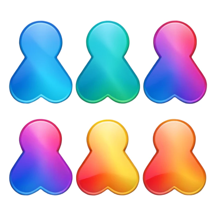 Davinci resolve "Power grades" shape, glossy iconm (rainbow colors) sticker