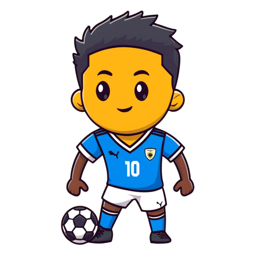 Lamine Yamal in football kit sticker