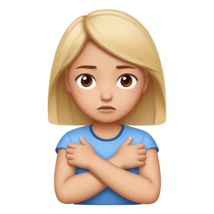 Confused, crossed arms, annoyed, adorable sticker