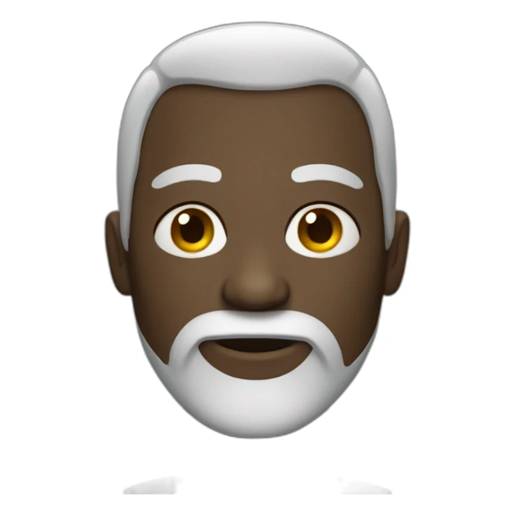 Dark man with short white beard sticker