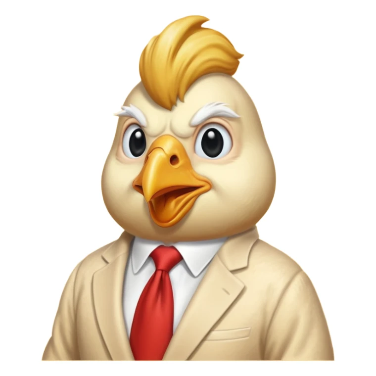 Donald trump in a chicken suit  sticker
