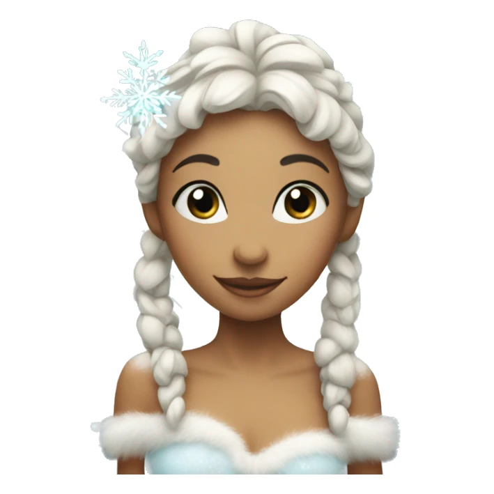 christmas fairy wearing snow flakes sticker