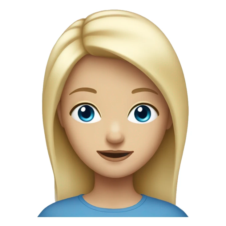 Blond girl with blue eyes sticker