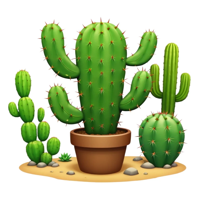 cute kawaii cactus landscape  sticker