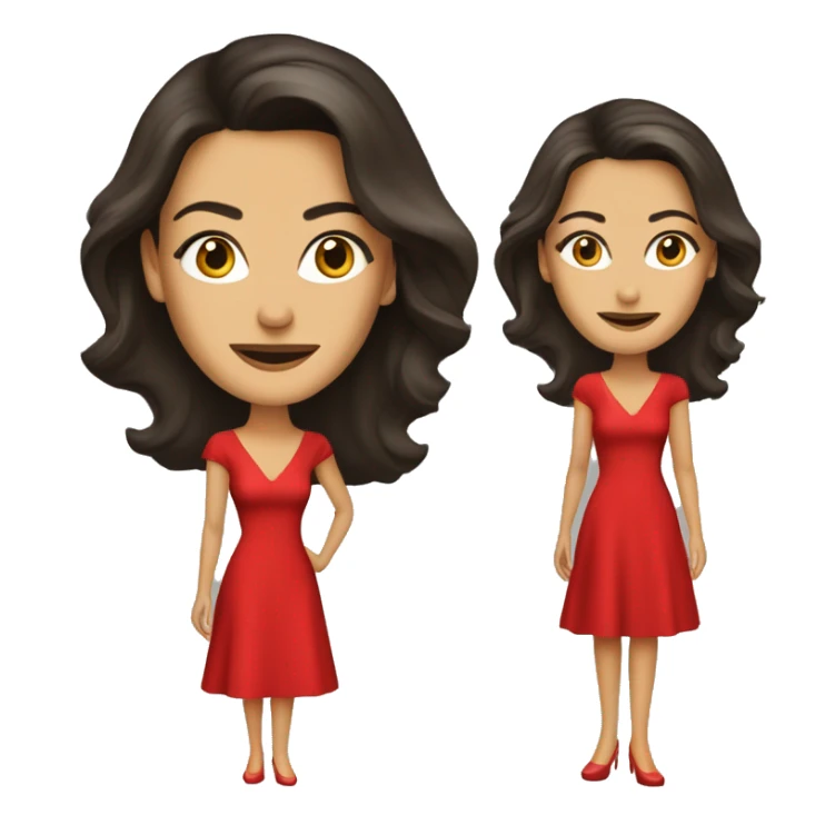 Teri Hatcher in red dress sticker