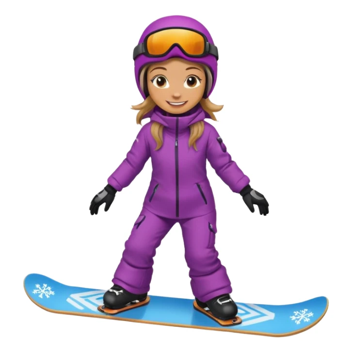 Girl snowboarder person sticker