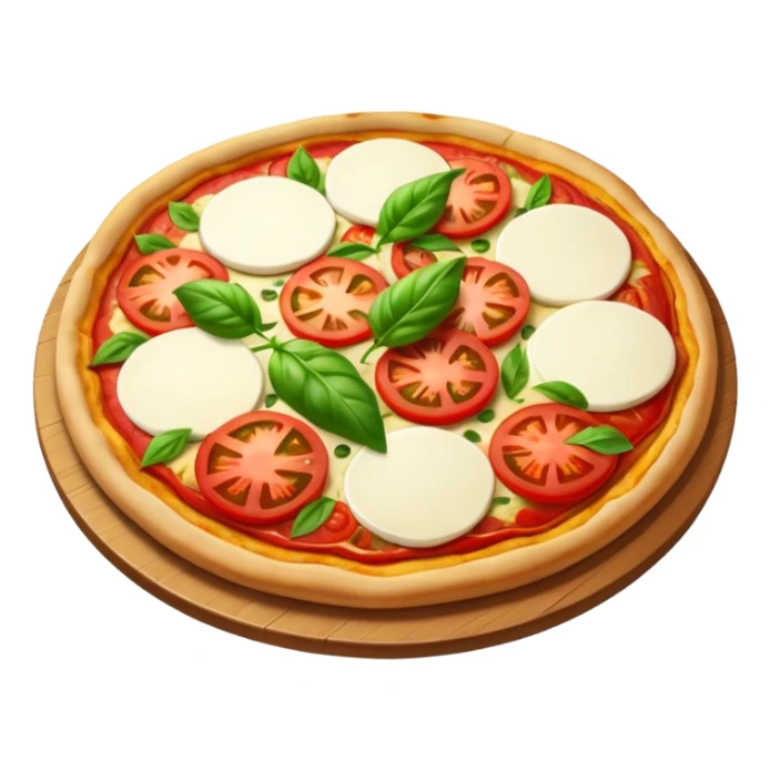 margarita pizza with tomato, mozzarella, and basil sticker