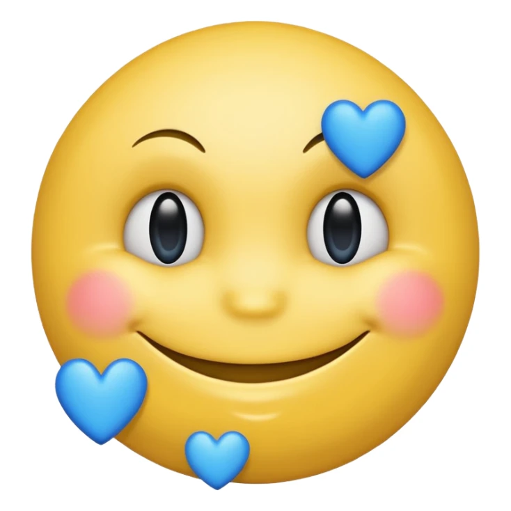 Smiley face with blue heart eyes and the word 'approved' written below it in blue text sticker