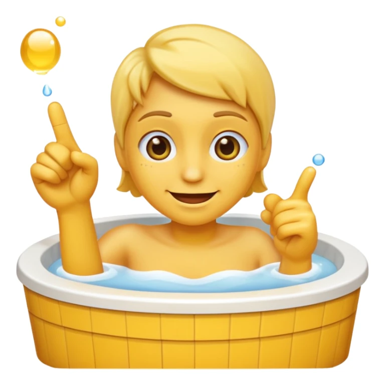 A smirking face emoji pointing at a hot tub sticker