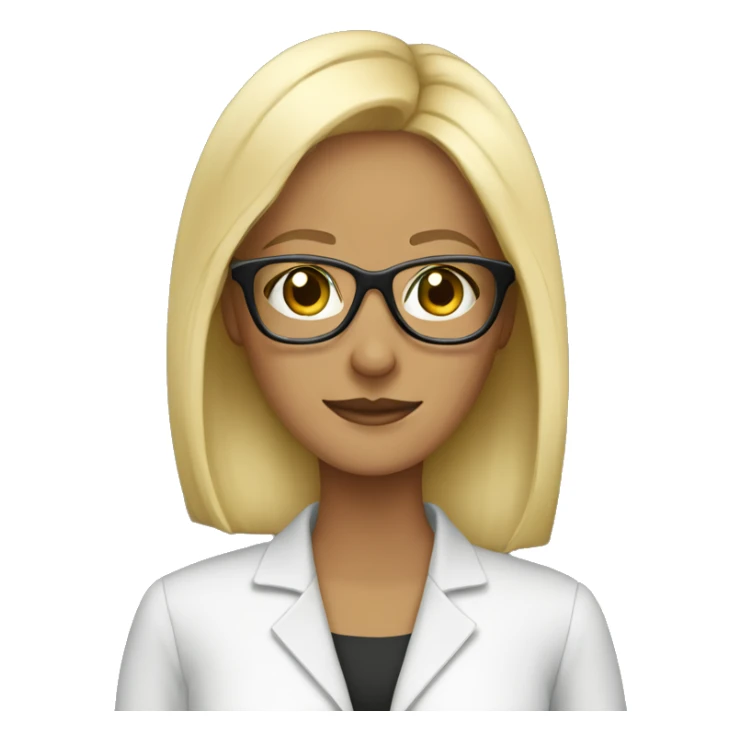 phone screen woman blonde with black glasses  sticker