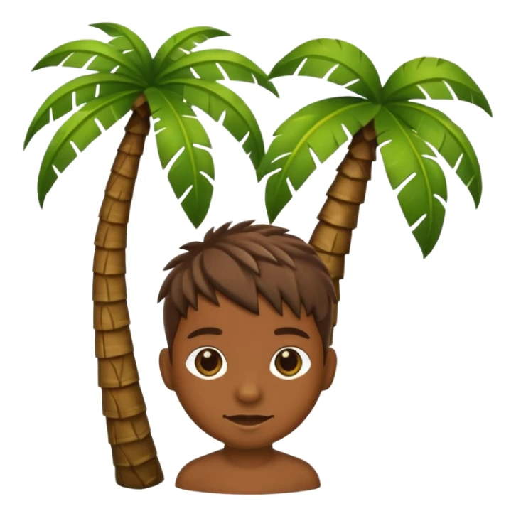 un animal avec une coupe de palmier sticker