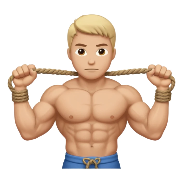 emoji person pulling a rope in tug of war sticker