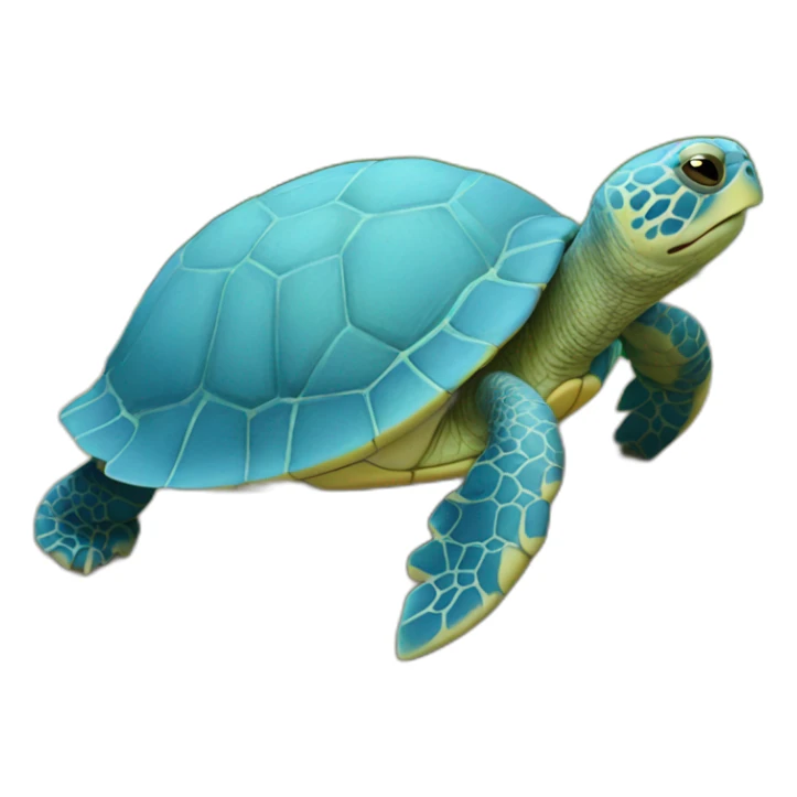 Tortue bleu sticker