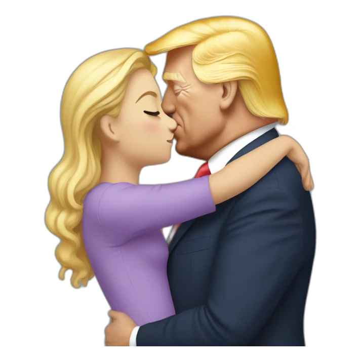 trump kissing his daughter, positivity, inclusiveness sticker