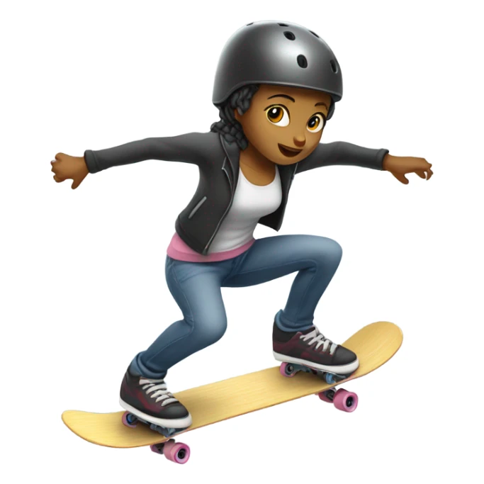 woman skateboarding  sticker