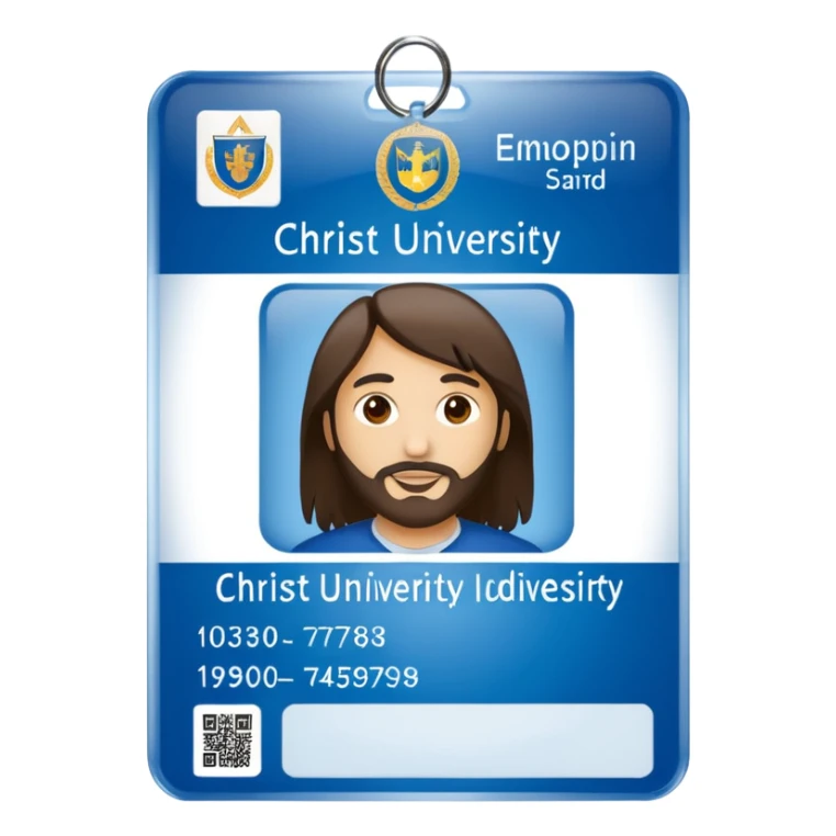 generate an ios genmoji of a college id card that says "CHRIST UNIVERSITY ID" sticker