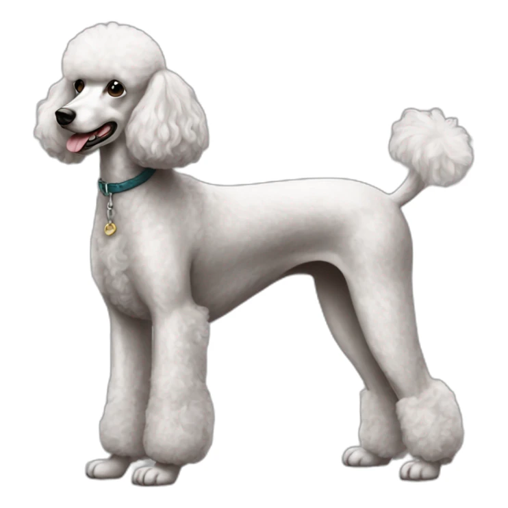 Dog Standart Poodle full body sticker