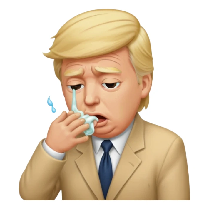 Trump head vomitin sticker