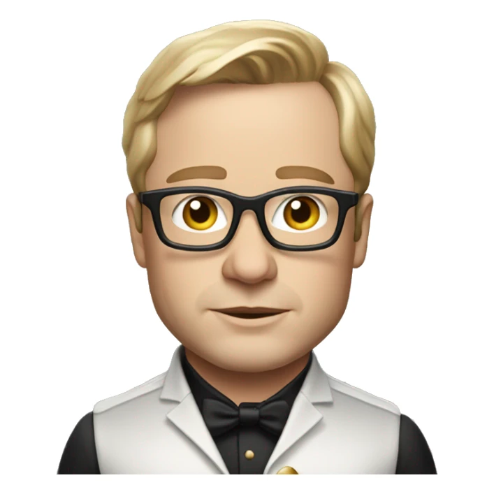 elton musk with classy, rich clothes sticker