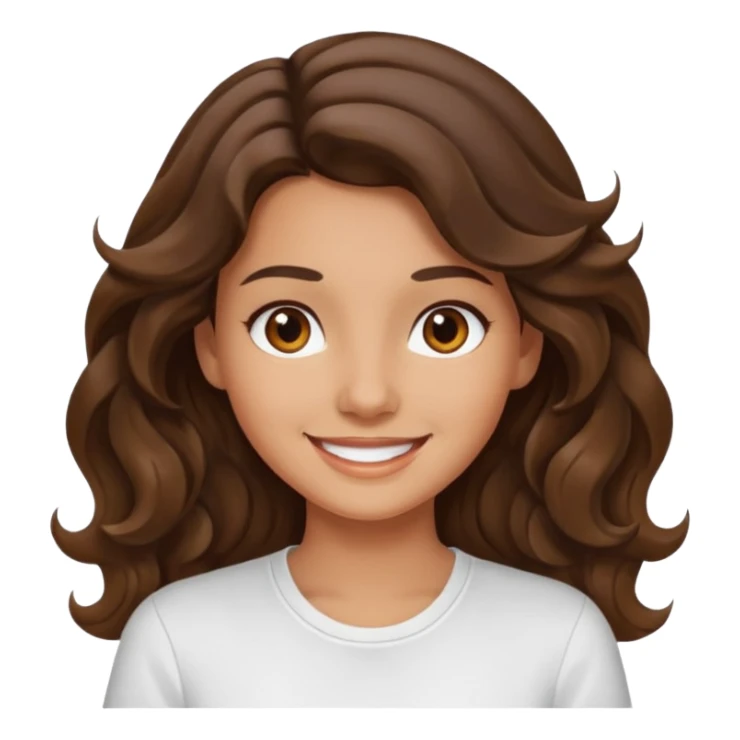 Brunette girl wavy nothing full body  sticker