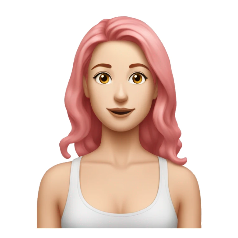 cute pilates pink aesthetic workout icon white redhead pretty woman sticker