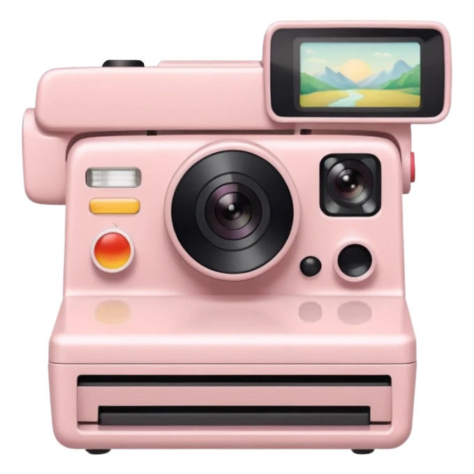 Photos taken with a Polaroid camera have gentle pastel tones. sticker